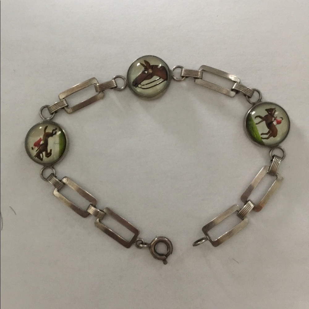 Vintage 1920’s Sterling Equestrian Bracelet